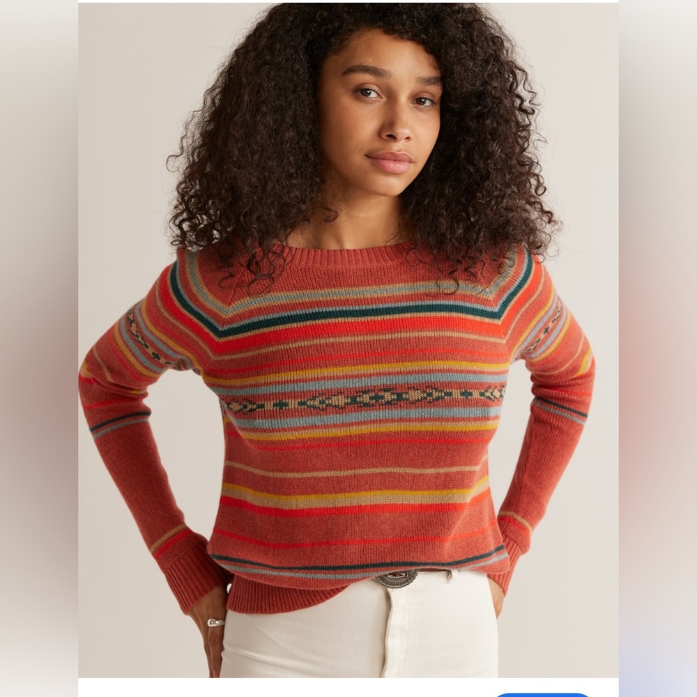 Pendleton - NWT - Women’s Raglan Cotton Striped Multicolor Sweater - Size: Small